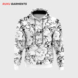 Ruku Garments Trendy All over Printed Hoodies for Men and Women