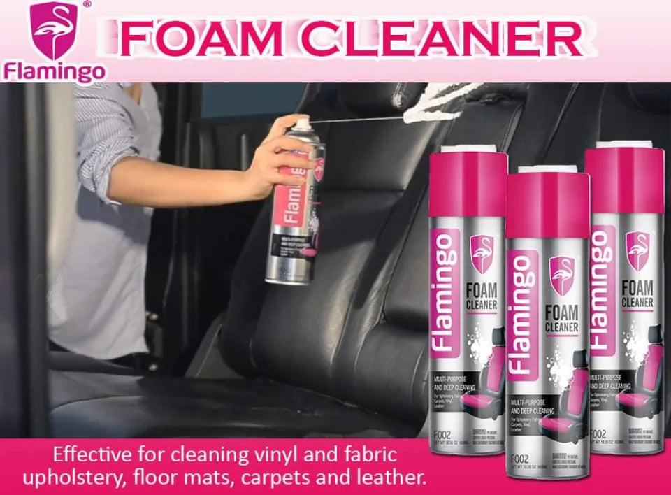 Flamingo Multi Purpose Foam Cleaner like Fabric,Leather,Carpet etc Foam Cleaner 650ml